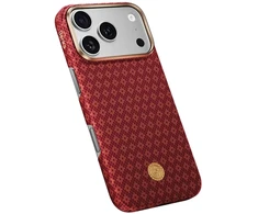 Benks Dėklas Magnetic Armor Air Armor Grid Kevlar Metal Frame 600D (C.K.FL.AP.RD.0072) do Iphone 18 Pro/17 Pro raudona