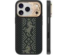 Benks Dėklas Magnetic Armor Pro Knight Kevlar Metal Frame (C.K.FL.AP.GD.B072) do Iphone 18 Pro/17 Pro juoda (Camera Control Button)