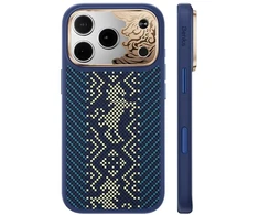 Benks Dėklas Magnetic Armor Pro Knight Kevlar Metal Frame (C.K.FL.AP.GD.BC72) do Iphone 18 Pro/17 Pro mėlyna (Camera Control Button)
