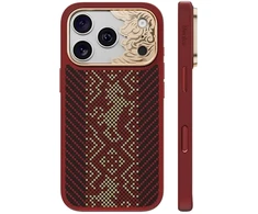 Benks Dėklas Magnetic Armor Pro Knight Kevlar Metal Frame (C.K.FL.AP.GD.BA72) do Iphone 18 Pro/17 Pro raudona (Camera Control Button)