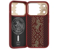 Benks Dėklas Magnetic Armor Pro Knight Kevlar Metal Frame (C.K.FL.AP.GD.BA72) do Iphone 18 Pro/17 Pro raudona (Camera Control Button)