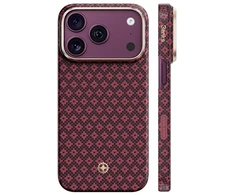 Benks dėklas Magnetic Armor Air Armor Grid Kevlar Metal Frame 600D (C.K.FL.AP.JX.0072) skirtas iPhone 18 Pro/17 Pro burgundinis