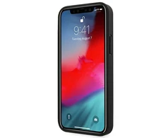 Apple iPhone 12 Pro Max BMW dėklas odinis Curve Perforate (BMHCP12LRSPPK) juodos spalvos
