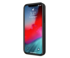 Apple iPhone 12 Pro Max BMW dėklas odinis Perforate (BMHCP12LRSWPK) juodos spalvos