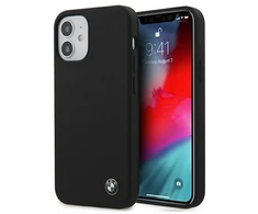 Apple iPhone 12 Mini BMW dėklas silikoninis Signature (BMHCP12SSILBK) juodos spalvos