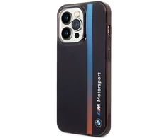 Dėklas Apple iPhone 14 Pro BMW IML Tricolor Stripe (BMHCP14L22HVGV) juodos spalvos