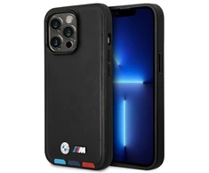 Apple iPhone 14 Pro BMW odinis dėklas Stamp Tricolor (BMHCP14L22PTDK) juodos spalvos