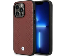 Apple iPhone 14 Pro BMW odinis dėklas Diamond Pattern (BMHCP14L22RFGR) burgundy