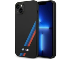 BMW silikoninis dėklas iPhone 14 Plus / 15 Plus, juodas
