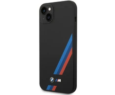 BMW silikoninis dėklas iPhone 14 Plus / 15 Plus, juodas