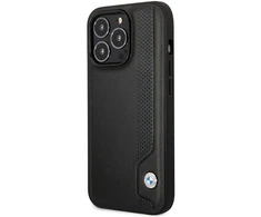 Apple iPhone 14 Pro Max BMW dėklas odinis Mėlyna Dots (BMHCP14X22RBDK) juodos spalvos