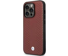 Apple iPhone 14 Pro Max BMW odinis dėklas Diamond Pattern (BMHCP14X22RFGR) burgundy