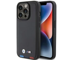 Apple iPhone 15 Pro BMW odinis dėklas Stamp Tricolor (BMHCP15L22PTDK) juodos spalvos