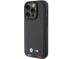 Apple iPhone 15 Pro BMW odinis dėklas Stamp Tricolor (BMHCP15L22PTDK) juodos spalvos