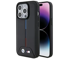 BMW BMHCP15L22PVTK Apple iPhone 15 Pro 6.1" dėklas telefonui juodos spalvos Quilted Tricolor