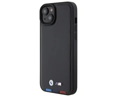 Apple iPhone 15 Plus BMW odinis dėklas Stamp Tricolor (BMHCP15M22PTDK) juodos spalvos