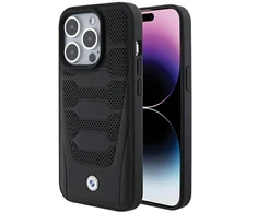 BMW Leather Seats Pattern dėklas iPhone 15 Pro Max - juodas
