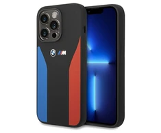 Mėlyna BMW Silicone Mėlyna&amp;Raudona Stripes M Collection dėklas iPhone 15 Pro Max