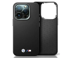 BMW BMHCP16S23PMWK Apple iPhone 16 6.1" dėklas telefonui juodos spalvos M Smooth Full Wrapped Metal