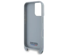 BMW BMHCP16S23PSCCG Apple iPhone 16 6.1" dėklas telefonui pilkos spalvos M Edition Carbon Stripe &amp; Strap