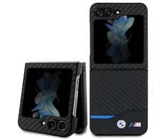 Samsung Galaxy Z Flip 5 BMW odinis dėklas Carbon (BMHCZF522NBCK) juodos spalvos