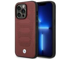 Apple iPhone 14 Pro BMW odinis dėklas Seats Pattern MagSafe MagSafe (BMHMP14L22RPSR) burgundy