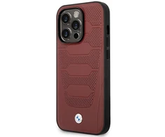 Apple iPhone 14 Pro BMW odinis dėklas Seats Pattern MagSafe MagSafe (BMHMP14L22RPSR) burgundy