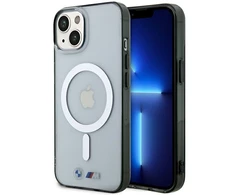 Apple iPhone 14 plus BMWdėklas Sidabrinis Ring MagSafe (BMHMP14MHCRS) skaidrus