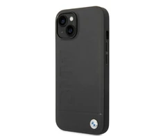 Apple iPhone 14 BMW dėklas Signature Logo Imprint Magsafe (BMHMP14SSLLBK) juodos spalvos