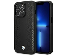 Apple iPhone 14 Pro Max BMW odinis dėklas Diamond Pattern MagSafe MagSafe (BMHMP14X22RFGK) juodos spalvos