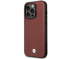 Apple iPhone 14 Pro Max BMW odinis dėklas Diamond Pattern MagSafe MagSafe (BMHMP14X22RFGR) burgundy