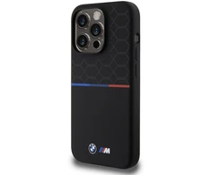 BMW M Silikoninis Pattern MagSafe Apple iPhone 15 Pro - dėklas telefonui juodos spalvos