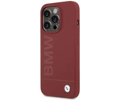 Apple iPhone 15 Pro BMW dėklas silikoninis Big Logo MagSafe (BMHMP15LSLBLRE) raudonos spalvos
