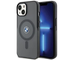 Apple iPhone 15 Plus BMW dėklas IML Signature MagSafe (BMHMP15MDSLK) juodos spalvos