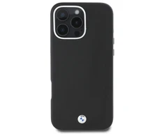 BMW BMHMP16L23PUFWK Apple iPhone 16 Pro 6.3" dėklas telefonui juodos spalvos Sign Full Wrapped Metal MagSafe