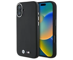 BMW BMHMP16M23PMWK Apple iPhone 16 Plus 6.7" dėklas telefonui juodos spalvos M Smooth Full Wrapped Metal MagSafe