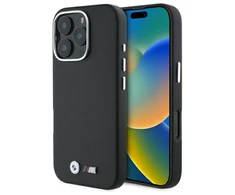 BMW BMHMP16X23PMWK Apple iPhone 16 Pro Max 6.9" dėklas telefonui juodos spalvos M Smooth Full Wrapped Metal MagSafe