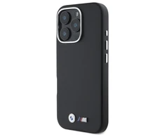 BMW BMHMP16X23PMWK Apple iPhone 16 Pro Max 6.9" dėklas telefonui juodos spalvos M Smooth Full Wrapped Metal MagSafe