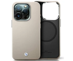 BMW BMHMP16X23PUFWG Apple iPhone 16 Pro Max 6.9" dėklas telefonui pilkos spalvos Sign Full Wrapped Metal MagSafe