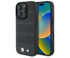 BMW BMHMP16X23PUSPK Apple iPhone 16 Pro Max 6.9" dėklas telefonui juodos spalvos M Perforated And Stitched Line MagSafe