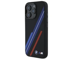 BMW BMHMP16X23SSPK Apple iPhone 16 Pro Max 6.9" dėklas telefonui juodos spalvos Silikoninis Random Lines MagSafe