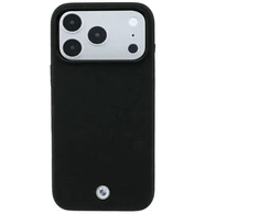 Dėklas BMW Kevlar Metal Logo MagSafe Case for iPhone 18 Pro Max / 17 Pro Max - Juodas