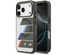 BMW M IML Metal Mygtukai Tricolor Lines MagSafe dėklas skirtas Apple iPhone 17 Pro Anthracite