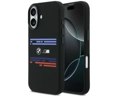 BMW M Silicon Horizontal Line MagSafe Dėklas skirtas Apple iPhone 17 juodos spalvos