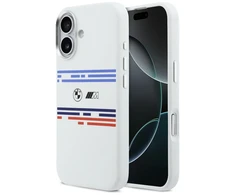 BMW M Silicon Horizontal Line MagSafe Dėklas skirtas Apple iPhone 17 baltos spalvos