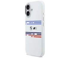 BMW M Silicon Horizontal Line MagSafe dėklas Apple iPhone 17 baltos spalvos