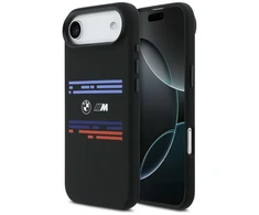 BMW M Silicon Horizontal Line MagSafe Dėklas skirtas Apple iPhone Air juodos spalvos