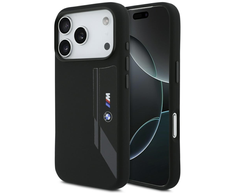 Dėklas BMW M Silicon Vertical Logo MagSafe do iPhone 17 Pro juoda
