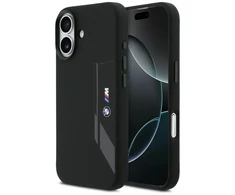 BMW M Silicon Vertical Logo MagSafe Dėklas skirtas Apple iPhone 17 juodos spalvos
