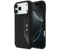 Dėklas BMW M Silicon Vertical Logo MagSafe do iPhone 17 Pro Max juoda